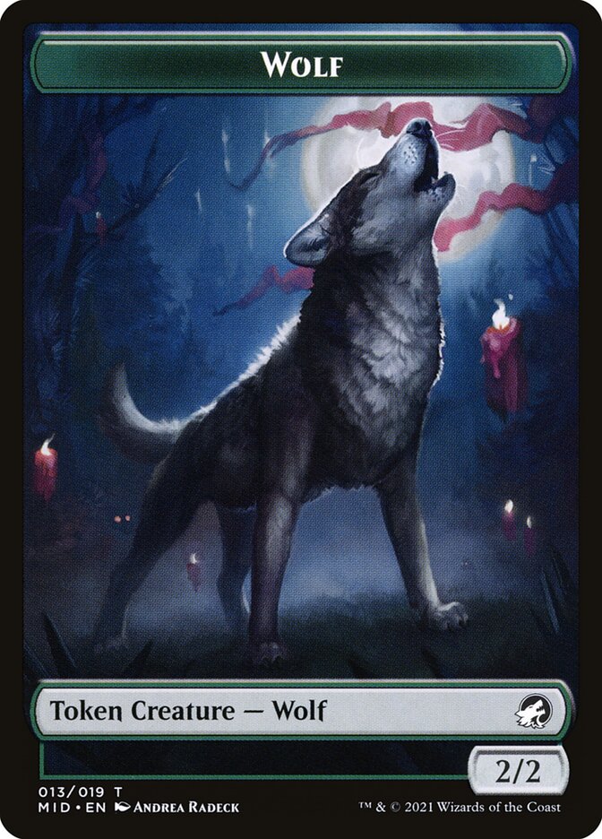 Wolf (013) // Treasure (015) Double-sided Token [Challenger Decks 2022 Tokens] | The Time Vault CA