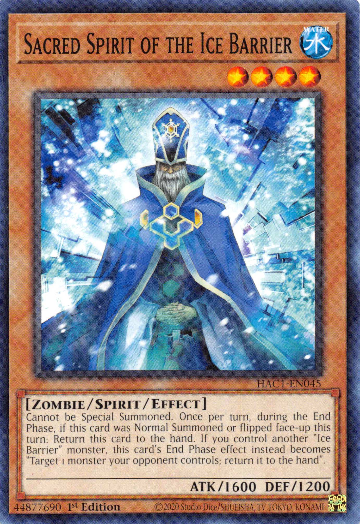 Sacred Spirit of the Ice Barrier (Duel Terminal) [HAC1-EN045] Parallel Rare | The Time Vault CA