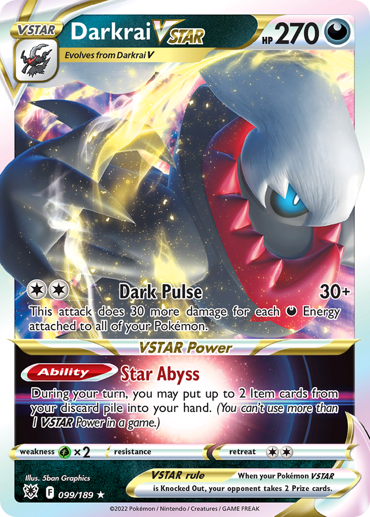 Darkrai VSTAR (099/189) (Jumbo Card) [Sword & Shield: Astral Radiance] | The Time Vault CA