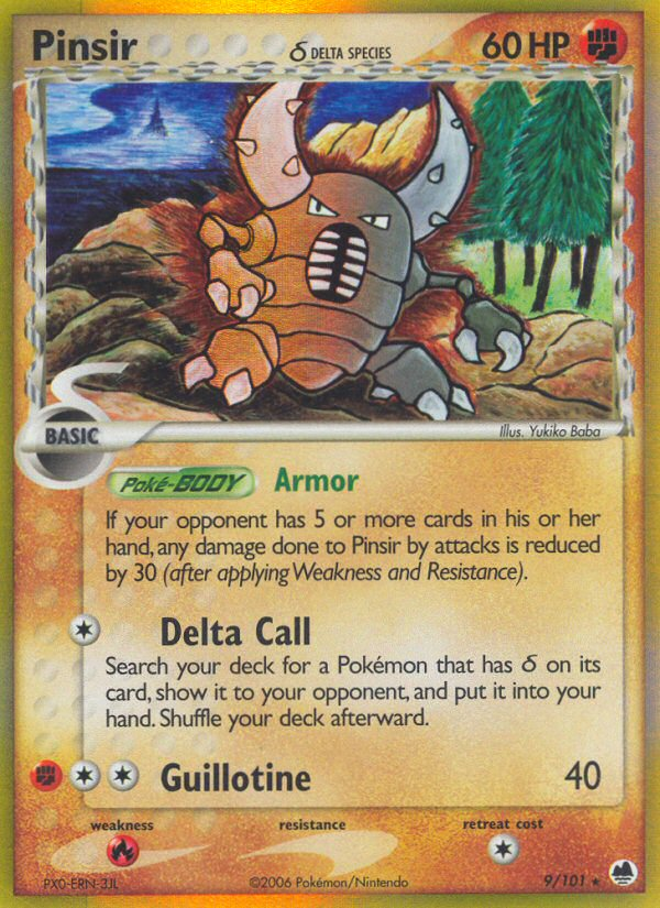 Pinsir (9/101) (Delta Species) [EX: Dragon Frontiers] | The Time Vault CA