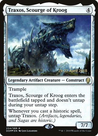 Traxos, Scourge of Kroog [Dominaria Promos] | The Time Vault CA