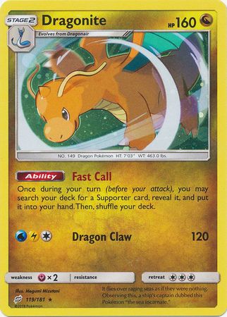 Dragonite (119/181) (Cosmos Holo) [Sun & Moon: Team Up] | The Time Vault CA