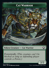 Saproling // Cat Warrior Double-sided Token [Dominaria United Tokens] | The Time Vault CA
