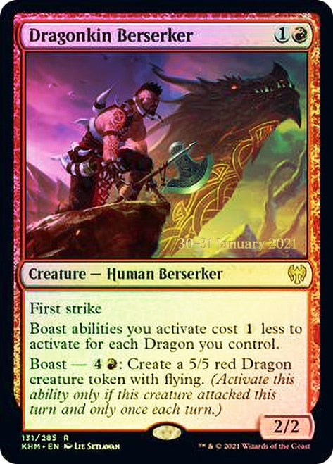 Dragonkin Berserker  [Kaldheim Prerelease Promos] | The Time Vault CA