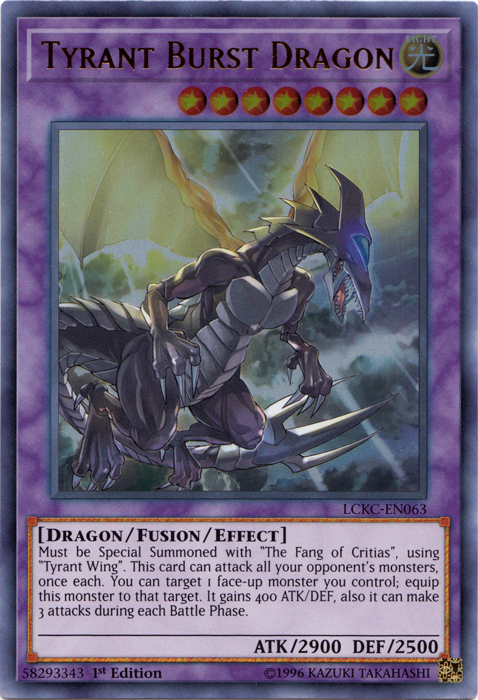 Tyrant Burst Dragon [LCKC-EN063] Ultra Rare | The Time Vault CA