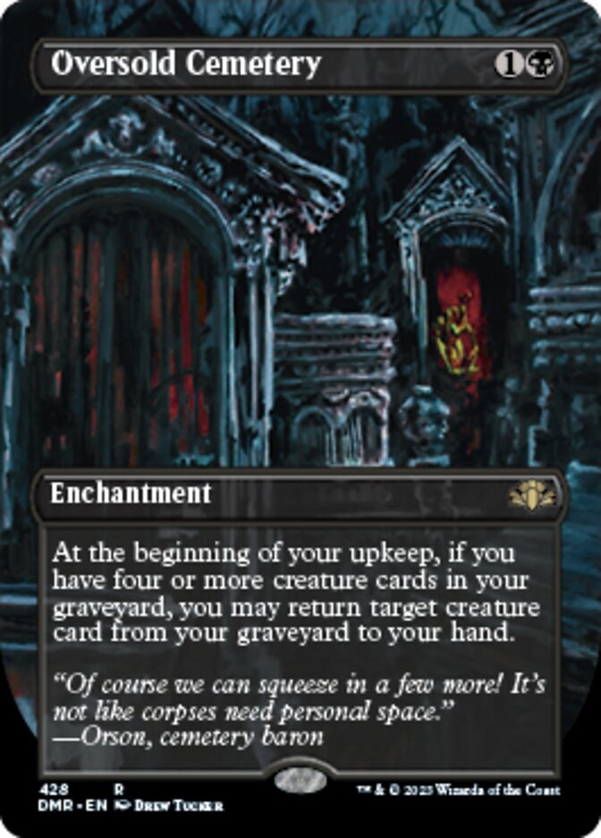Oversold Cemetery (Borderless Alternate Art) [Dominaria Remastered] | The Time Vault CA