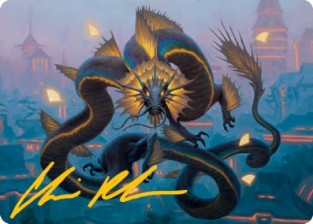Ao, the Dawn Sky 1 Art Card (Gold-Stamped Signature) [Kamigawa: Neon Dynasty Art Series] | The Time Vault CA