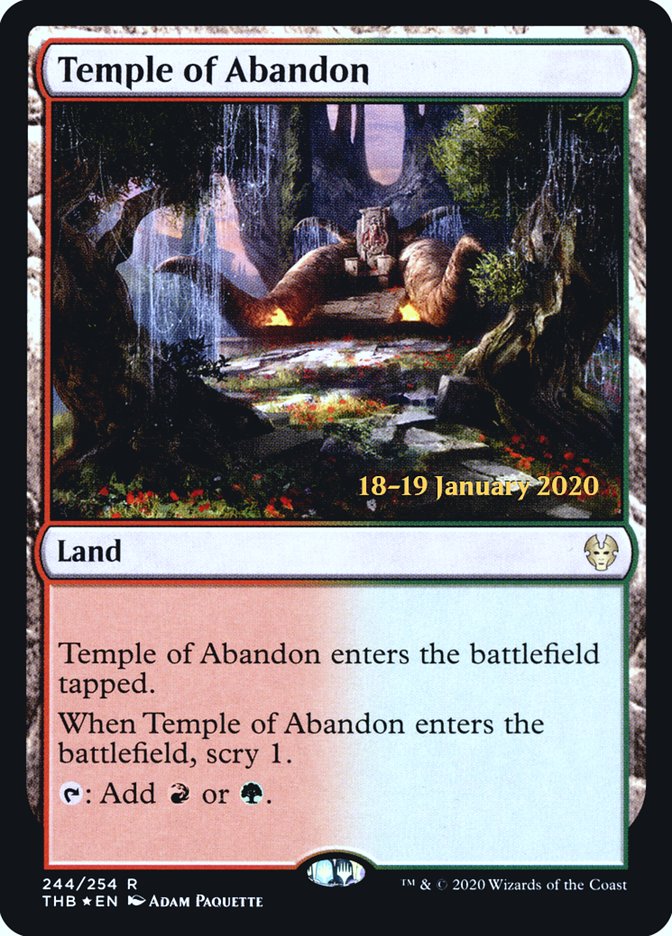 Temple of Abandon [Theros Beyond Death Prerelease Promos] | The Time Vault CA