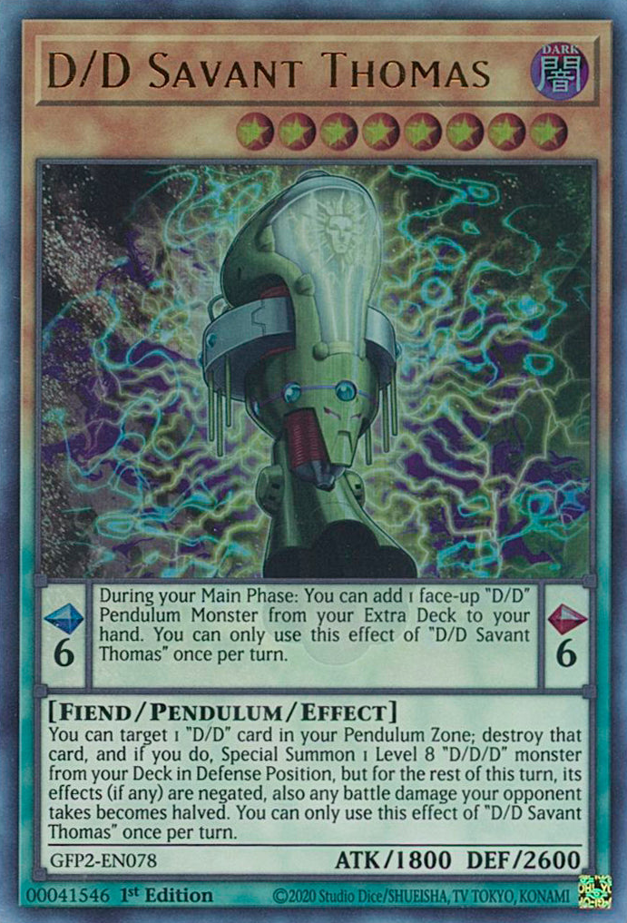 D/D Savant Thomas [GFP2-EN078] Ultra Rare | The Time Vault CA