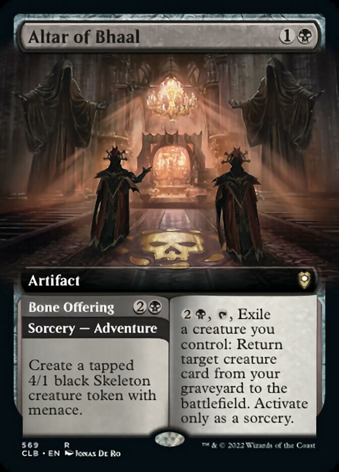 Altar of Bhaal // Bone Offering (Extended Art) [Commander Legends: Battle for Baldur's Gate] | The Time Vault CA