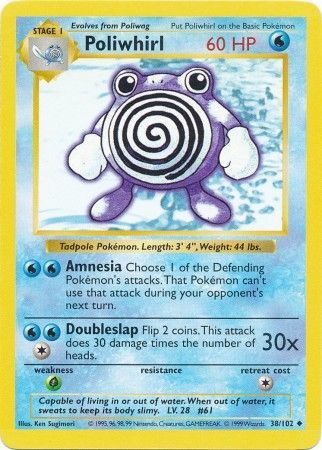 Poliwhirl (38/102) [Base Set Shadowless Unlimited] | The Time Vault CA