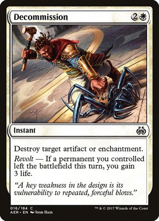 Decommission [Aether Revolt] | The Time Vault CA