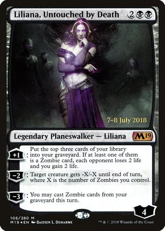 Liliana, Untouched by Death [Core Set 2019 Promos] | The Time Vault CA