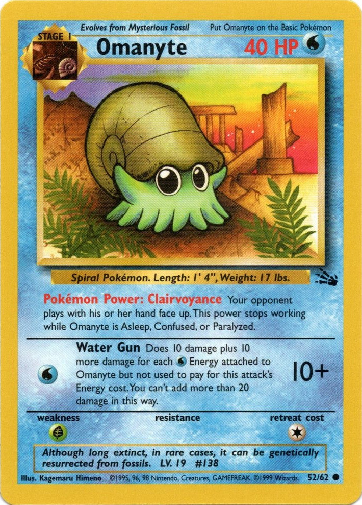 Omanyte (52/62) [Fossil Unlimited] | The Time Vault CA