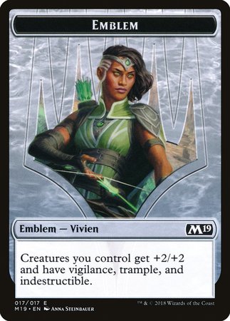 Emblem - Vivien Reid [Core Set 2019 Tokens] | The Time Vault CA