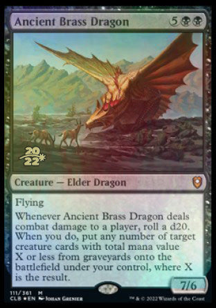 Ancient Brass Dragon [Commander Legends: Battle for Baldur's Gate Prerelease Promos] | The Time Vault CA