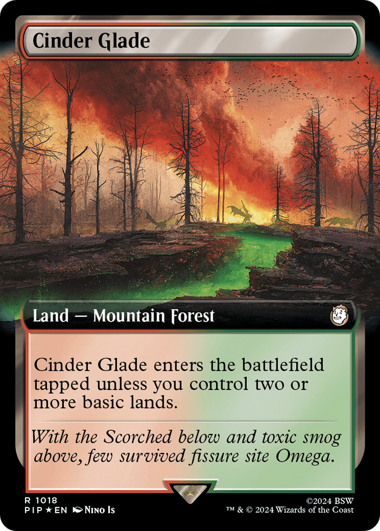 Cinder Glade (Extended Art) (Surge Foil) [Fallout] | The Time Vault CA