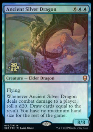 Ancient Silver Dragon [Commander Legends: Battle for Baldur's Gate Prerelease Promos] | The Time Vault CA