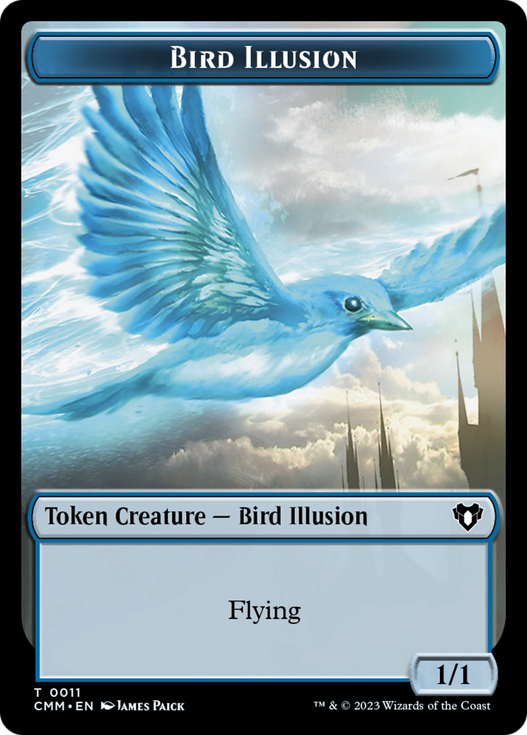 Bird // Bird Illusion Double-Sided Token [Commander Masters Tokens] | The Time Vault CA