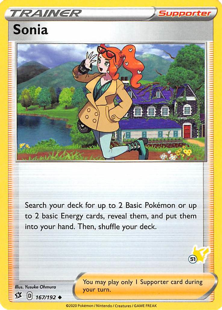 Sonia (167/192) (Pikachu Stamp #51) [Battle Academy 2022] | The Time Vault CA