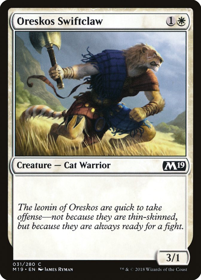 Oreskos Swiftclaw [Core Set 2019] | The Time Vault CA