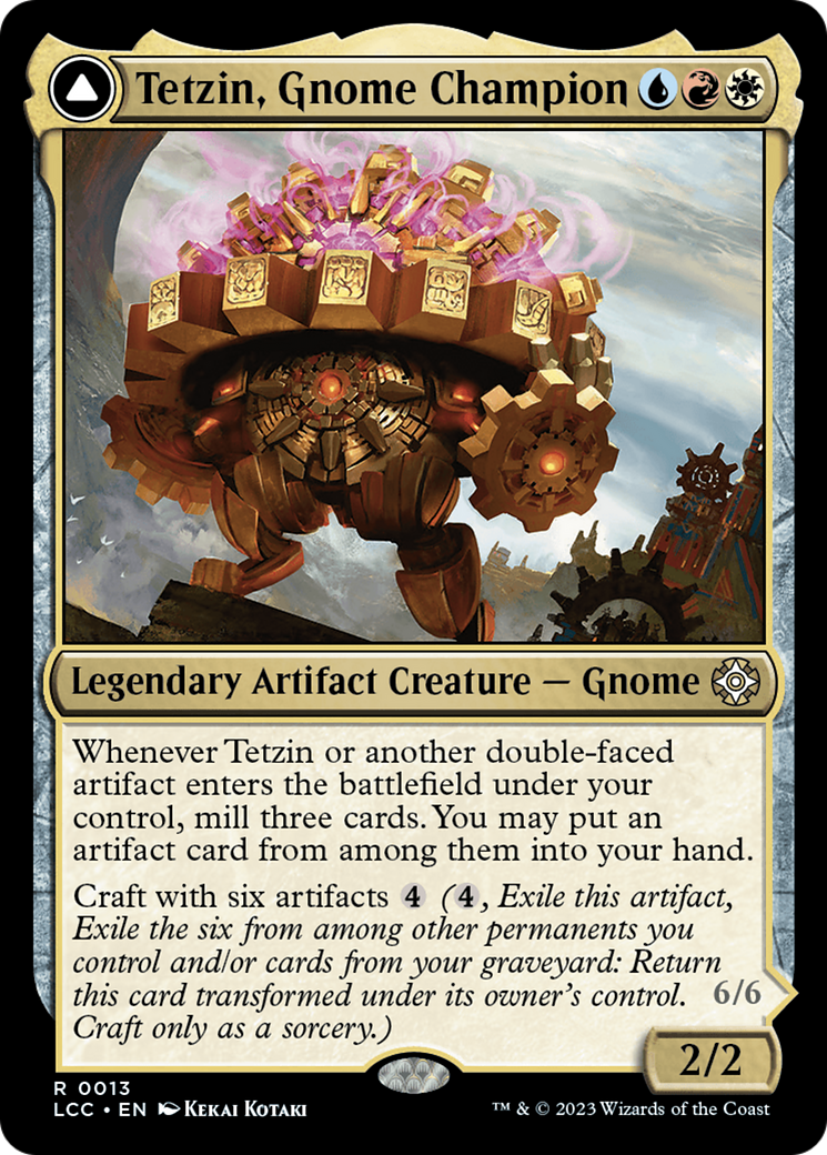 Tetzin, Gnome Champion // The Golden-Gear Colossus [The Lost Caverns of Ixalan Commander] | The Time Vault CA