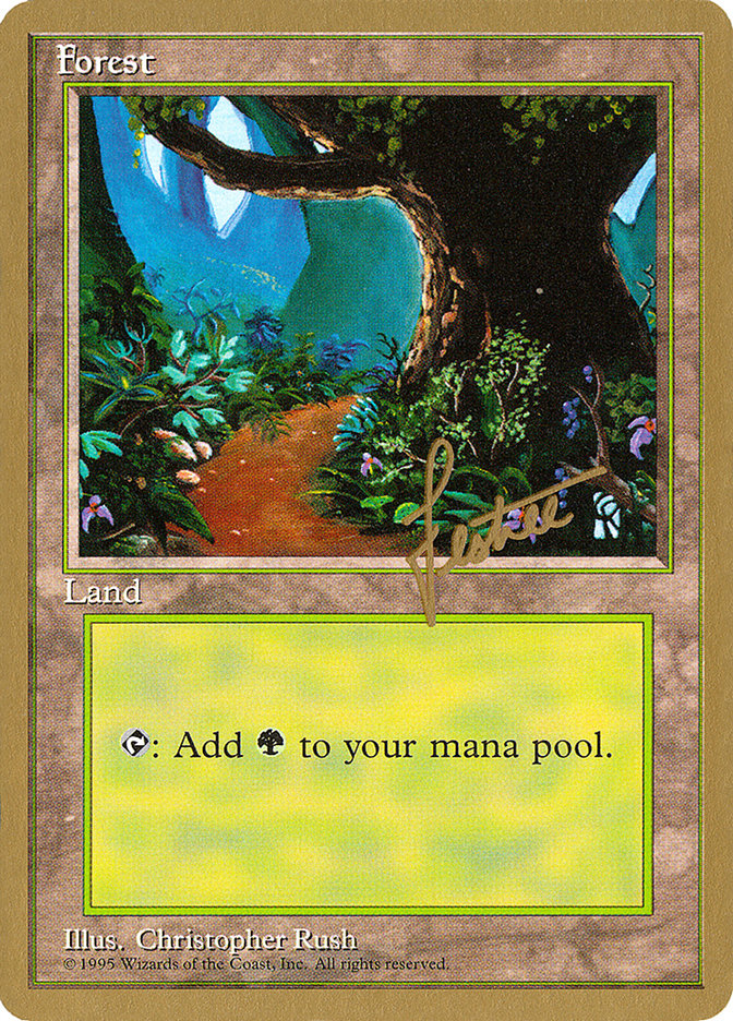 Forest (bl376) (Bertrand Lestree) [Pro Tour Collector Set] | The Time Vault CA