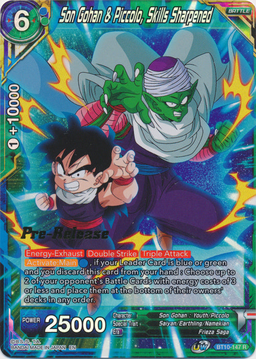 Son Gohan & Piccolo, Skills Sharpened (BT10-147) [Rise of the Unison Warrior Prerelease Promos] | The Time Vault CA