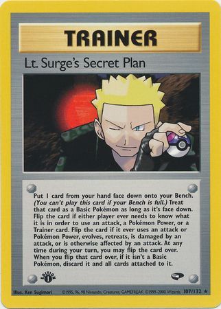 Lt. Surge's Secret Plan (107/132) [Gym Challenge 1st Edition] | The Time Vault CA