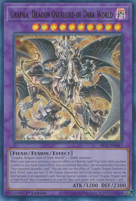 Grapha, Dragon Overlord of Dark World [SR13-EN041] Ultra Rare | The Time Vault CA