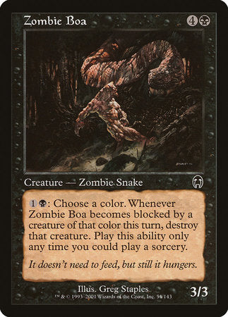 Zombie Boa [Apocalypse] | The Time Vault CA