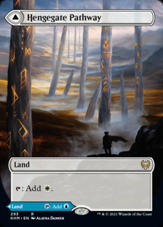 Hengegate Pathway // Mistgate Pathway (Borderless Alternate Art) [Kaldheim] | The Time Vault CA