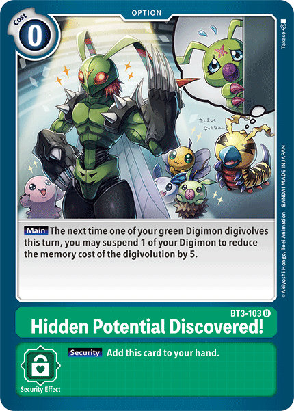 Hidden Potential Discovered! [BT3-103] [Release Special Booster Ver.1.5] | The Time Vault CA