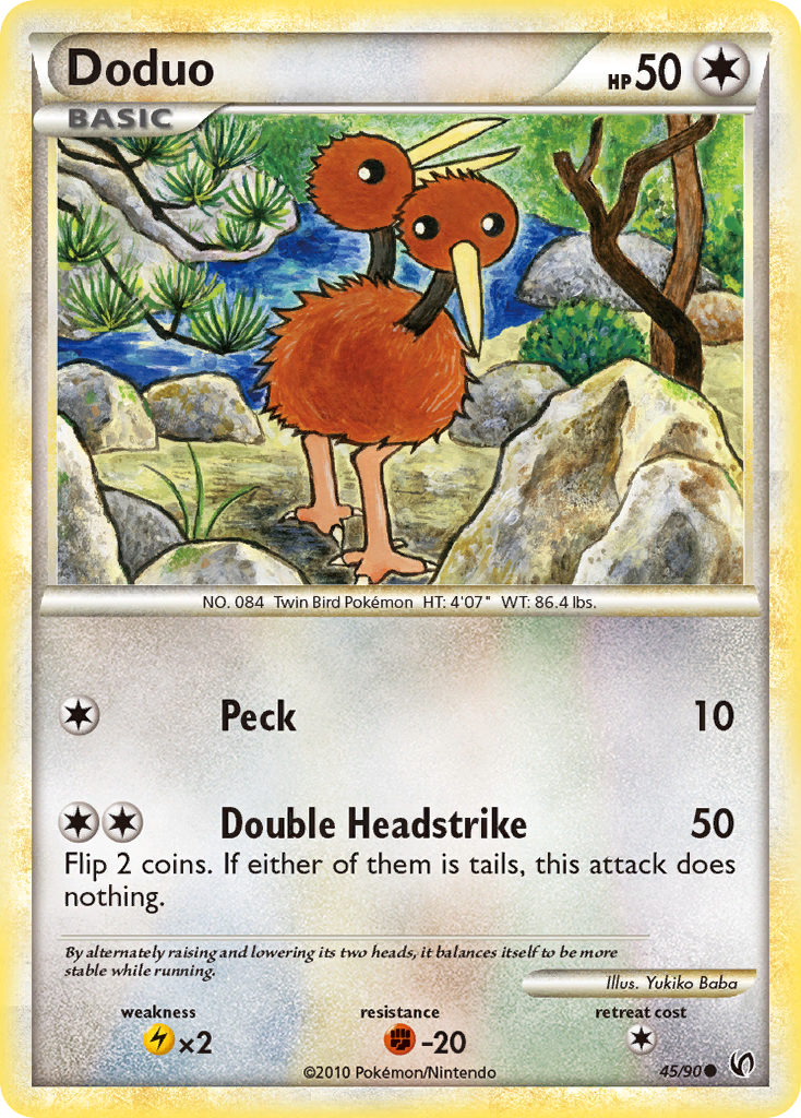 Doduo (45/90) [HeartGold & SoulSilver: Undaunted] | The Time Vault CA