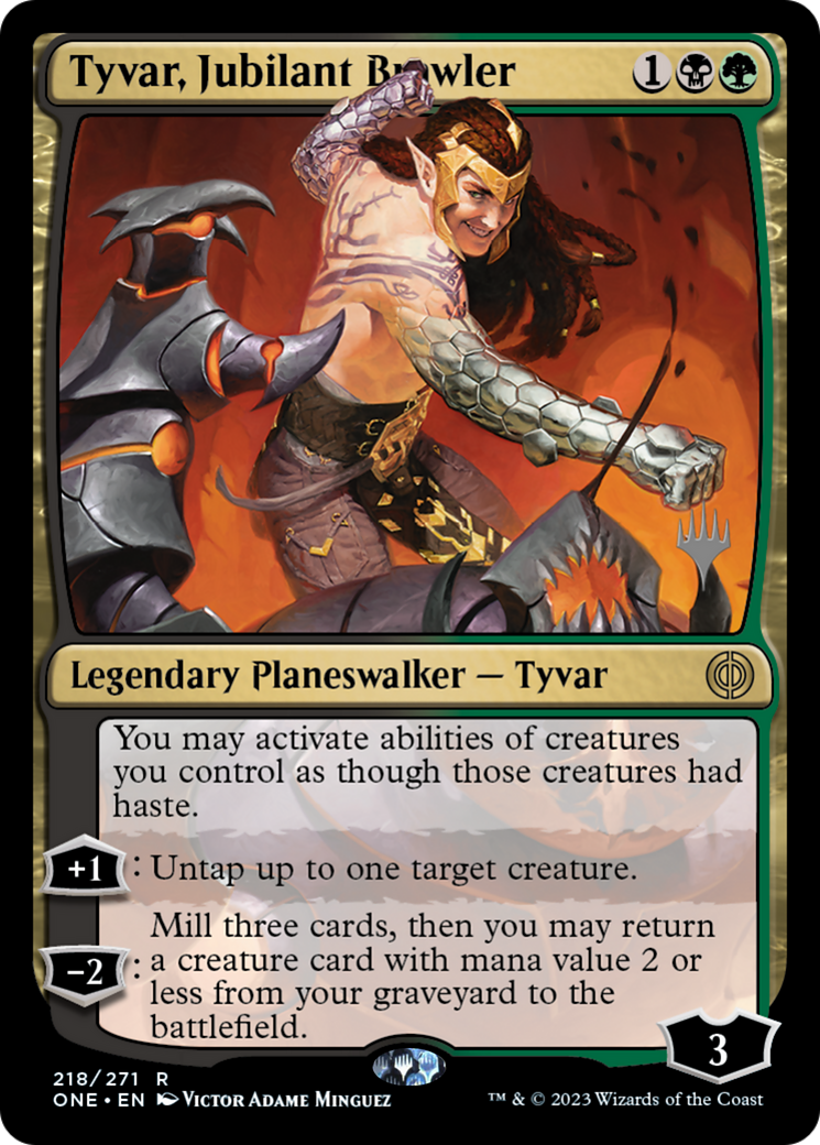 Tyvar, Jubilant Brawler (Promo Pack) [Phyrexia: All Will Be One Promos] | The Time Vault CA