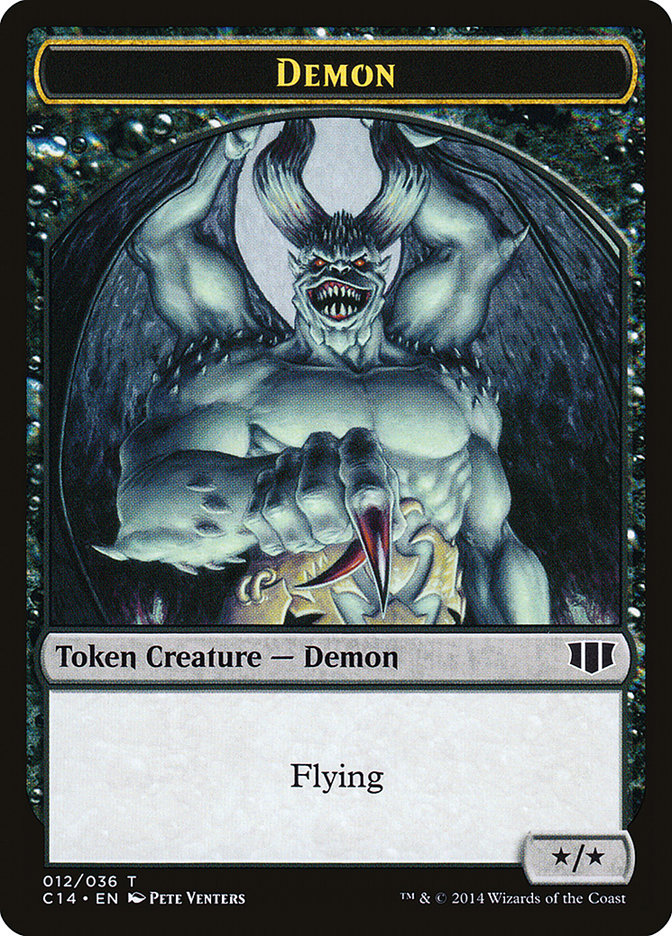 Demon (012/036) // Zombie (016/036) Double-sided Token [Commander 2014 Tokens] | The Time Vault CA