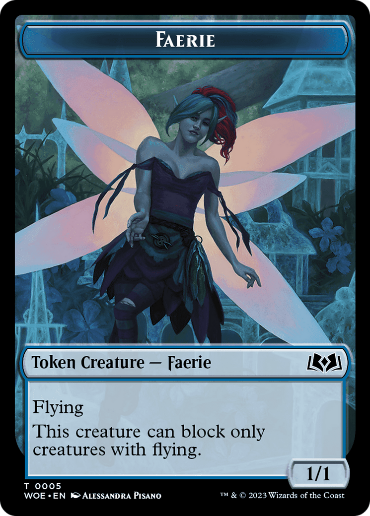 Faerie // Food (0012) Double-Sided Token [Wilds of Eldraine Tokens] | The Time Vault CA