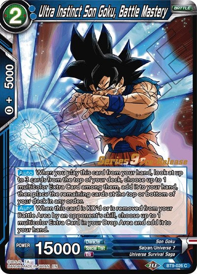 Ultra Instinct Son Goku, Battle Mastery (Universal Onslaught) [BT9-026 The Time Vault CA Ultra Instinct Son Goku, Battle Mastery (Universal Onslaught) [BT9-026 The Time Vault CA