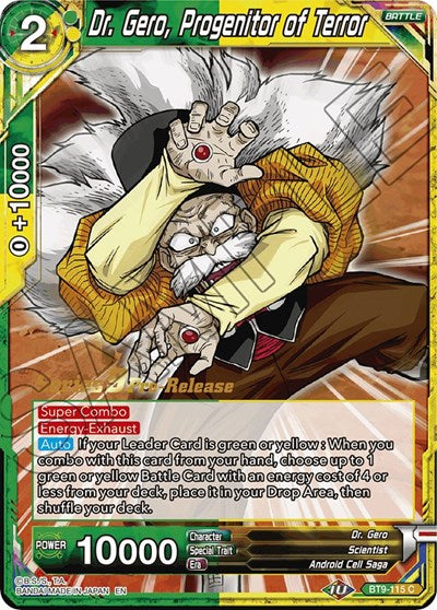 Dr. Gero, Progenitor of Terror (Universal Onslaught) [BT9-115] | The Time Vault CA