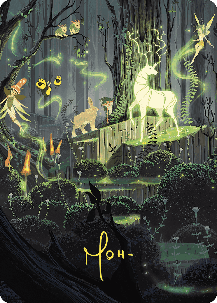 Primal Vigor Art Card (Gold-Stamped Signature) [Wilds of Eldraine Art Series] | The Time Vault CA