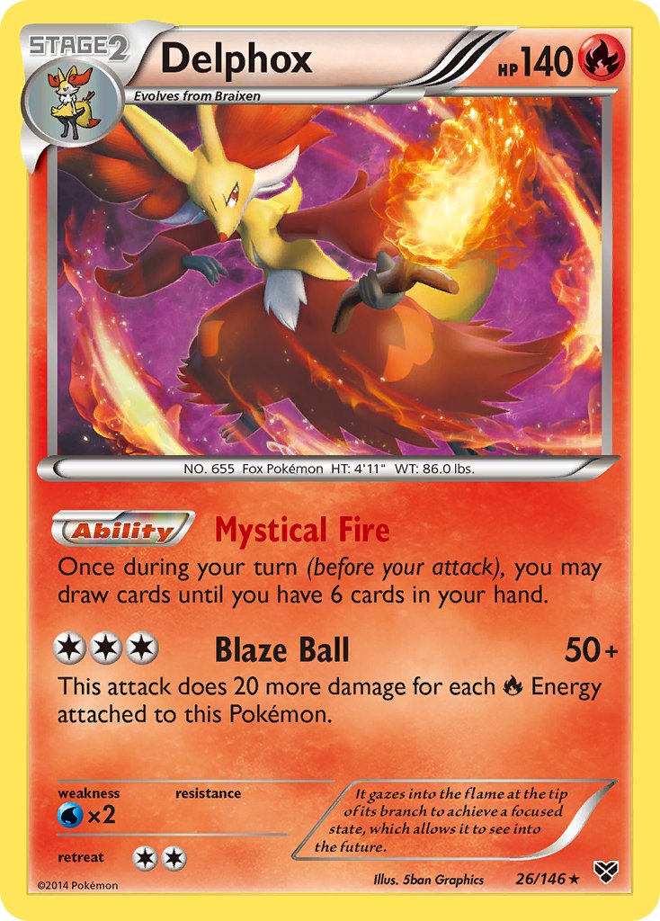 Delphox (26/146) (Cosmos Holo) (Blister Exclusive) [XY: Base Set] | The Time Vault CA