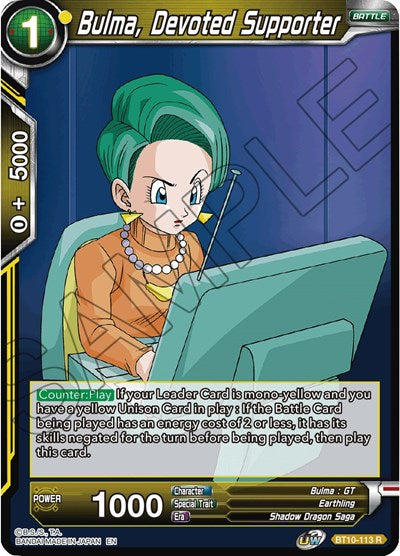 Bulma, Devoted Supporter [BT10-113] | The Time Vault CA
