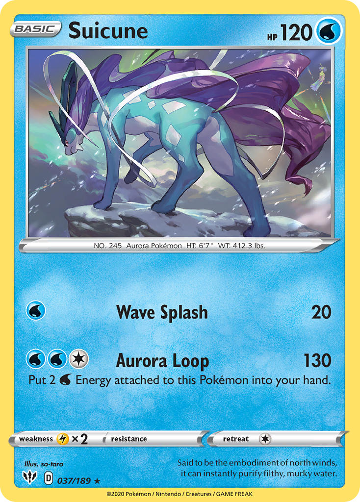 Suicune (037/189) (Theme Deck Exclusive) [Sword & Shield: Darkness Ablaze] | The Time Vault CA