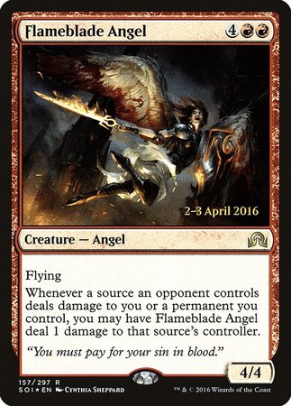 Flameblade Angel [Shadows over Innistrad Promos] | The Time Vault CA
