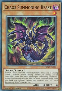 Chaos Summoning Beast [SDSA-EN004] Common | The Time Vault CA