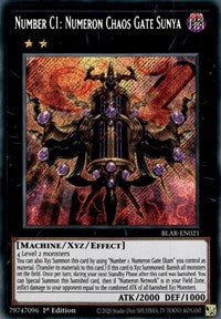 Number C1: Numeron Chaos Gate Sunya [BLAR-EN021] Secret Rare | The Time Vault CA