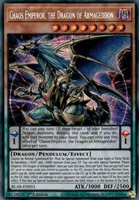 Chaos Emperor, the Dragon of Armageddon [BLAR-EN051] Secret Rare | The Time Vault CA