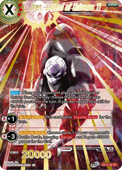 Jiren, Legend of Universe 11 [EX13-02] | The Time Vault CA