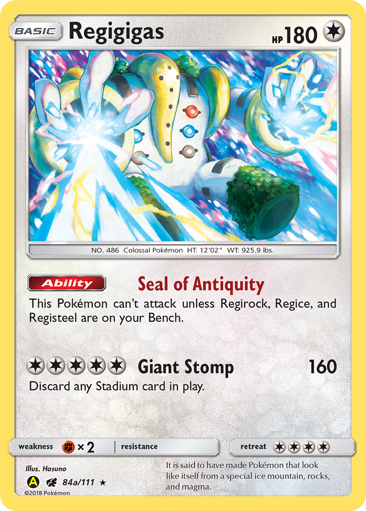 Regigigas (84a/111) (Alternate Art Promo) [Sun & Moon: Crimson Invasion] | The Time Vault CA