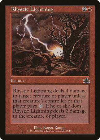 Rhystic Lightning [Prophecy] | The Time Vault CA